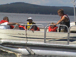 Harvey enjoys boating - camp maine 09